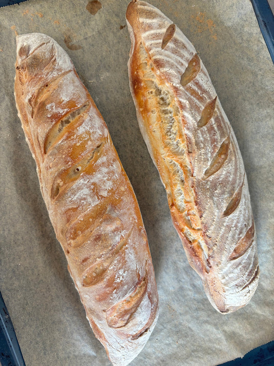 Zuurdesem baguettes voor beginners