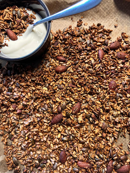 zaden en pitten granola low carb  - bake off
